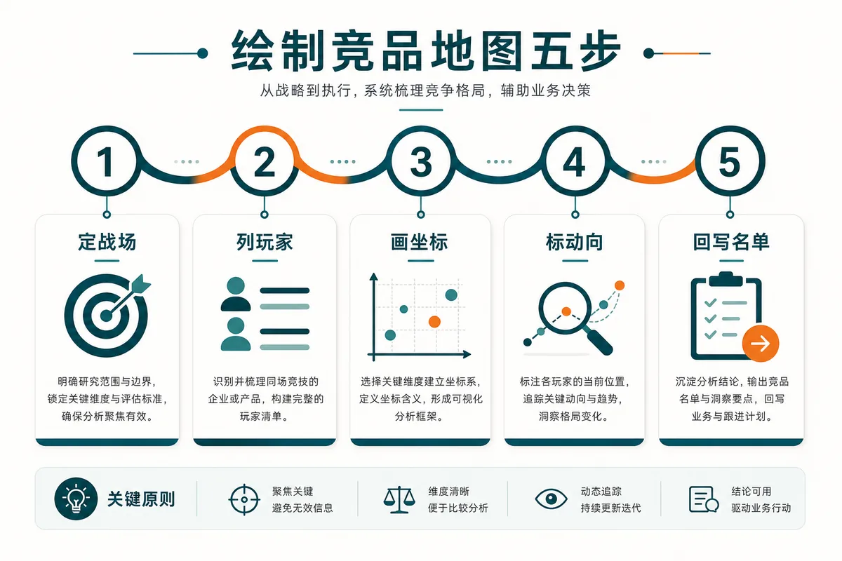 五步绘制可指导监测的竞品地图